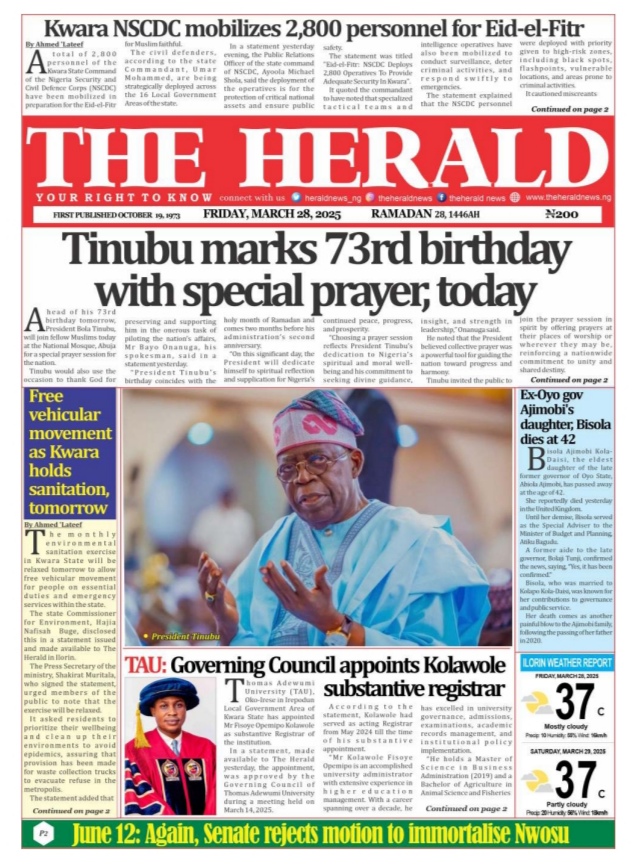 THE HERALD E-PAPER MARCH 28, 2025